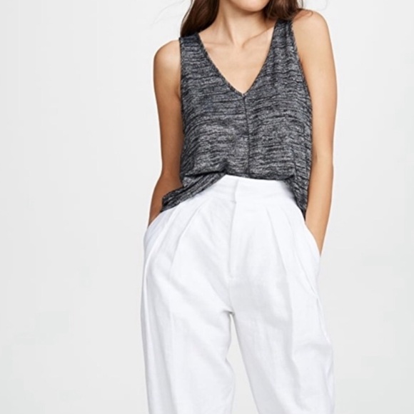 RAG & BONE Hudson Heathered V-Neck Tank Top - Large - Picture 1 of 6
